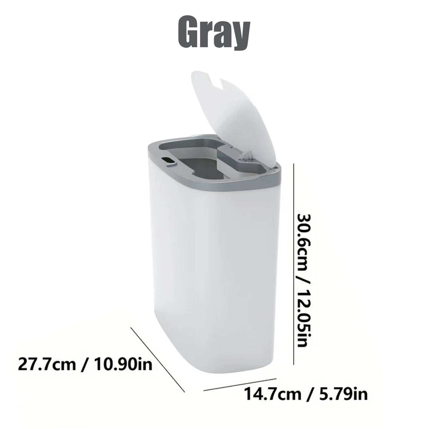Smart 13L Motion Sensor Trash Can - Touchless Automatic Bin with Lid