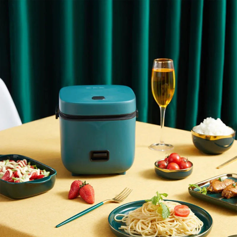 Compact 1.2L Mini Rice Cooker - Perfect for 1-2 People with Steamer Function
