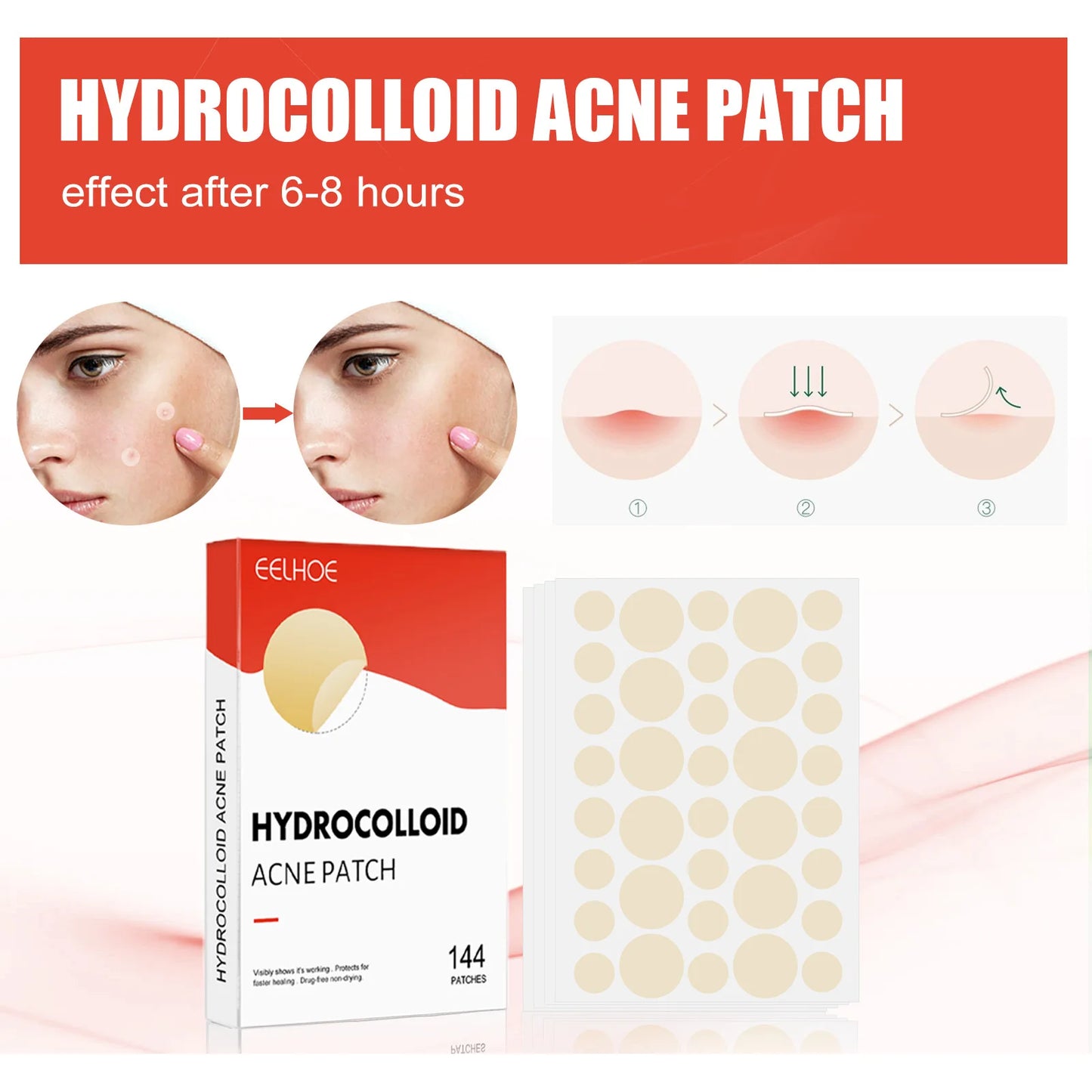 Hydrocolloid Acne Patches - Invisible Pimple Repair Patches