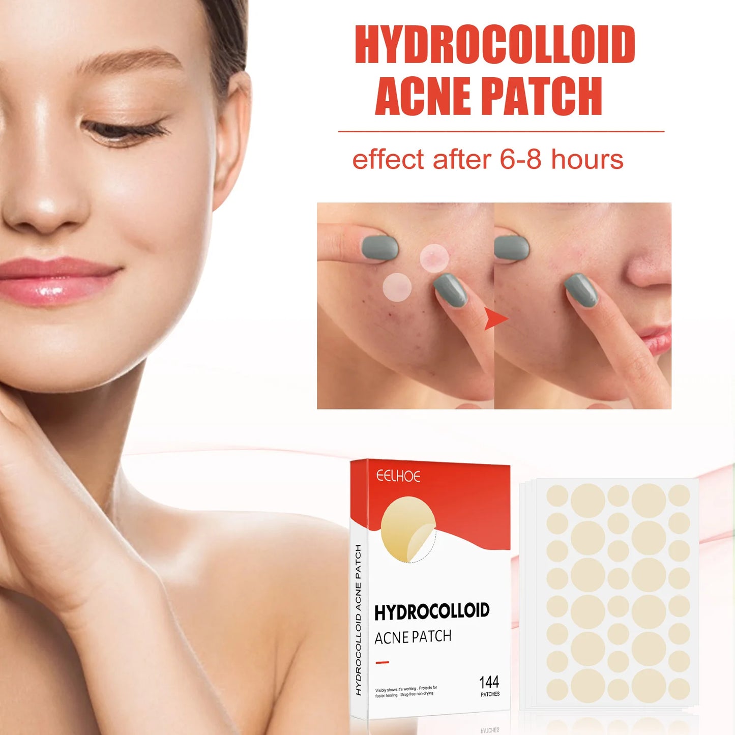 Hydrocolloid Acne Patches - Invisible Pimple Repair Patches