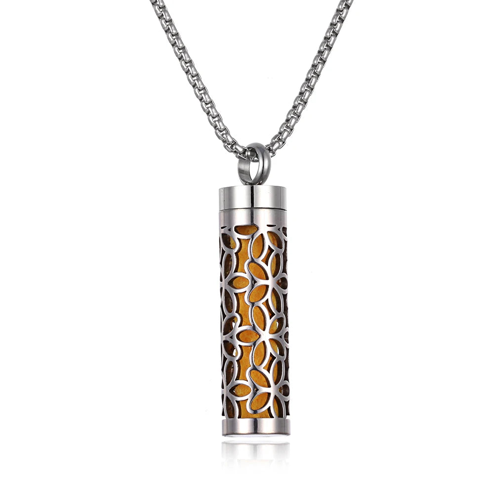 Essential Oil Diffuser Necklace - Stainless Steel Aromatherapy Locket