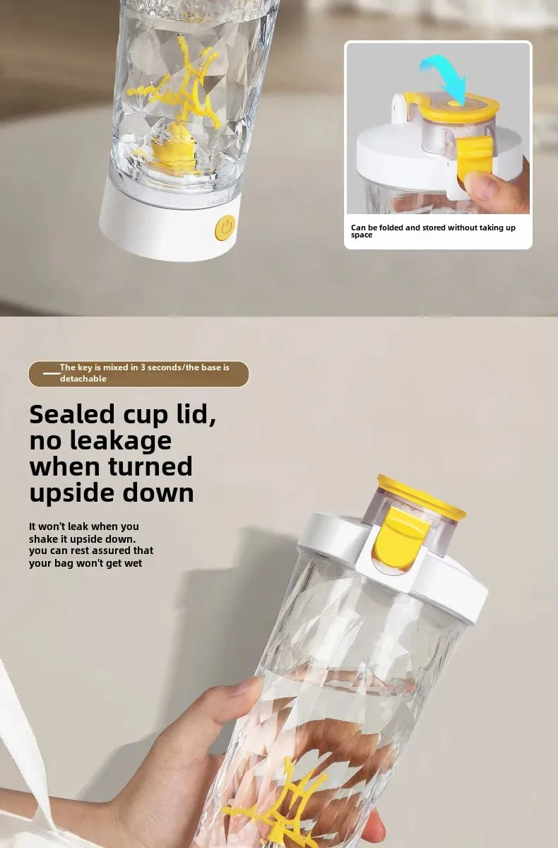 Electric Protein Shaker Bottle - USB Rechargeable Mixer Cup 750ml