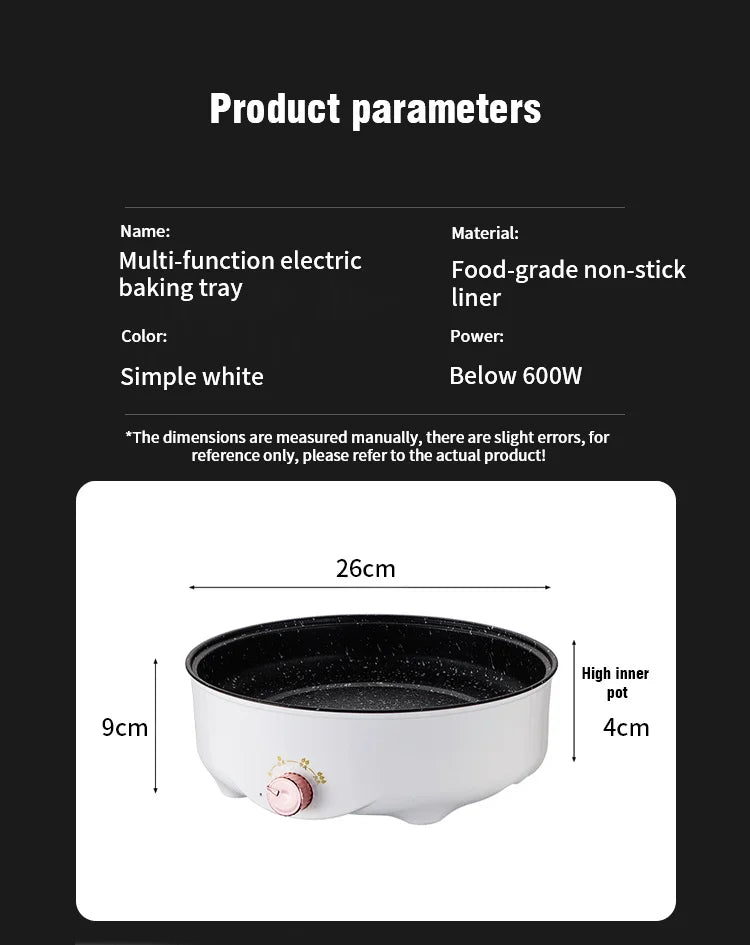 Electric MultiCooker Frying Pan - Non-Stick Barbecue & Cooking Machine