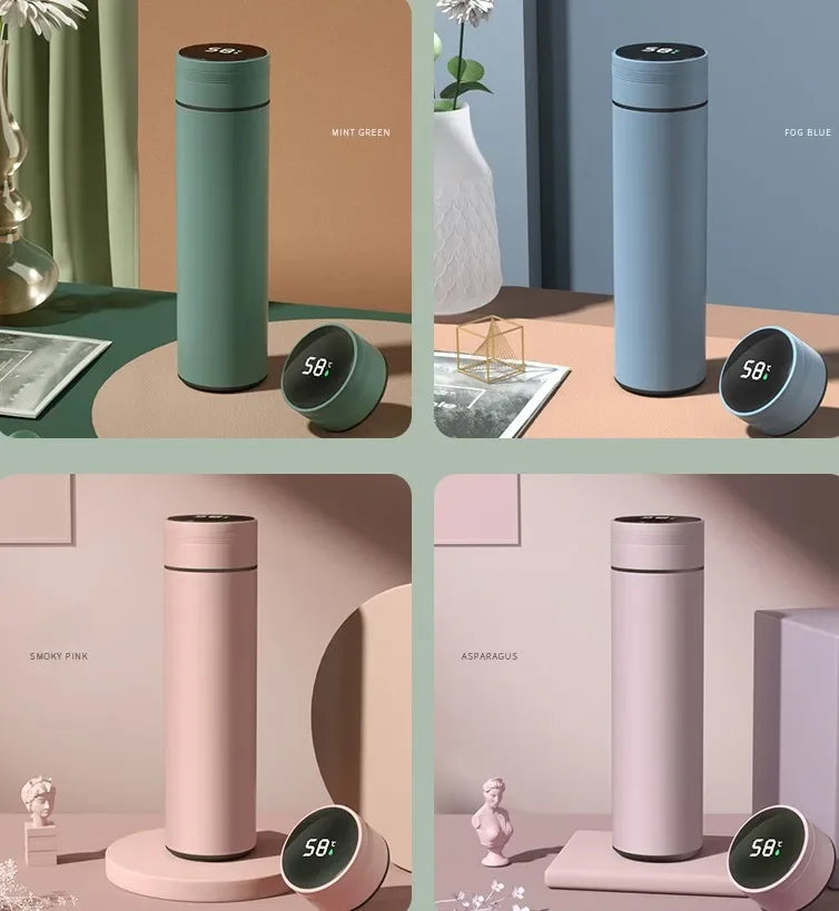 500ML Temperature Display Thermos - Stainless Steel Vacuum Insulated Cup