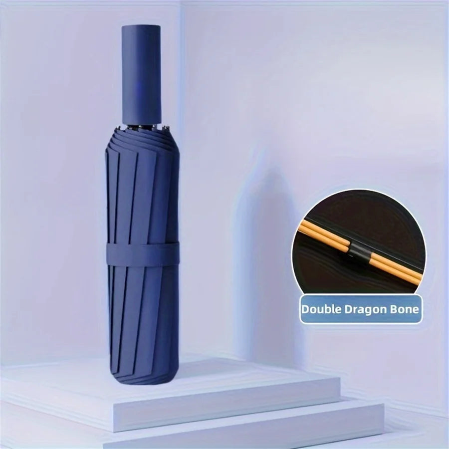 12 Bone Automatic Umbrella - UV Resistant Three Fold Umbrella