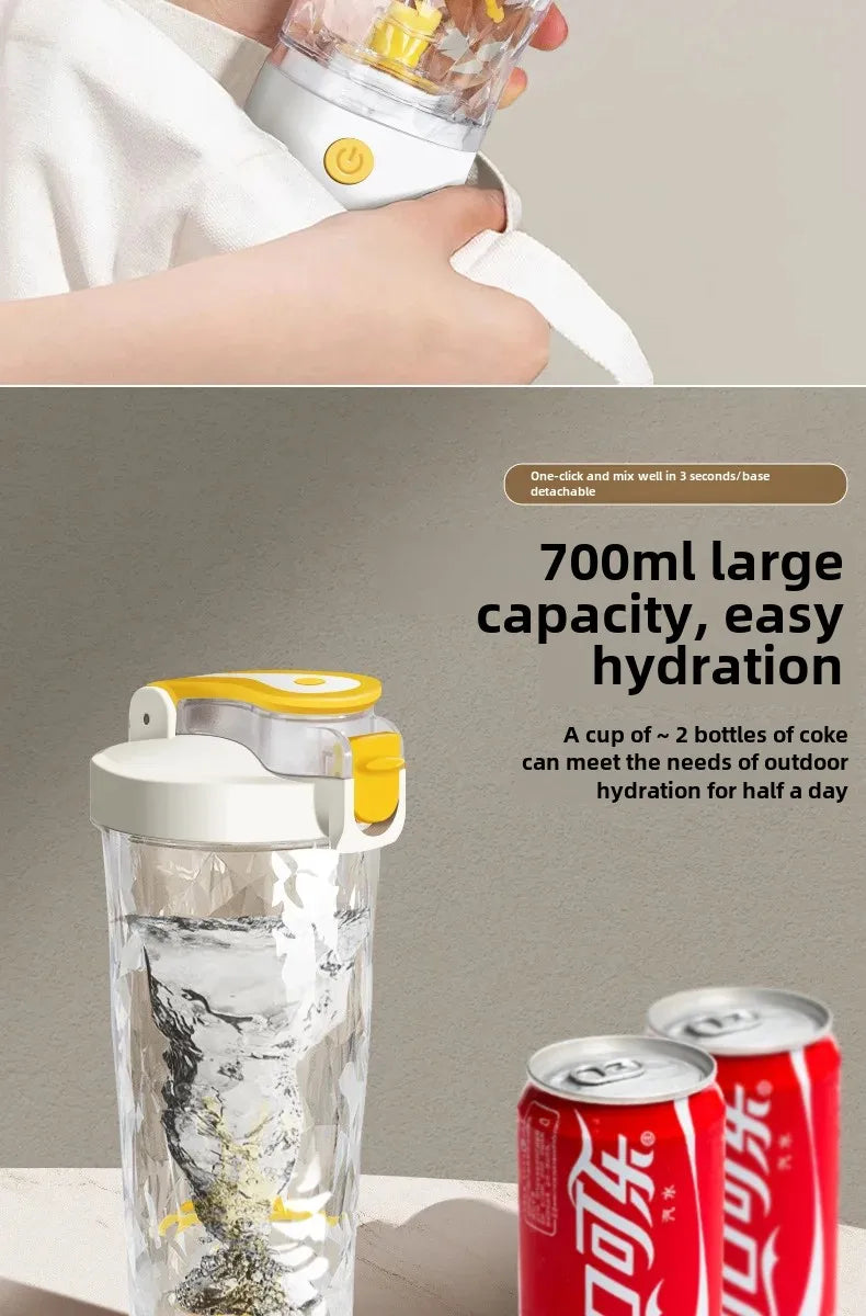 Electric Protein Shaker Bottle - USB Rechargeable Mixer Cup 750ml