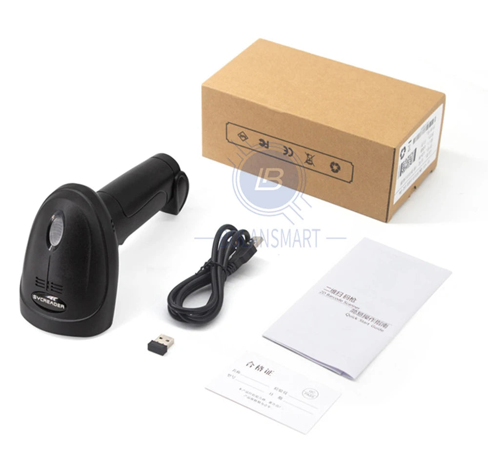 1D 2D Barcode Scanner - Wireless Bluetooth & Wired Bar Code Reader