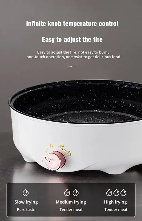Electric MultiCooker Frying Pan - Non-Stick Barbecue & Cooking Machine