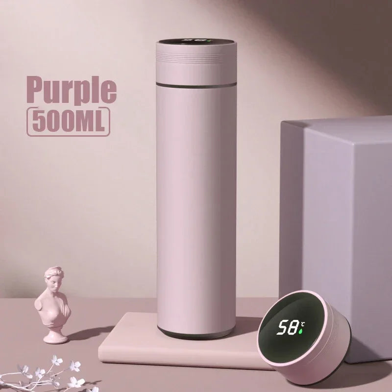 500ML Temperature Display Thermos - Stainless Steel Vacuum Insulated Cup