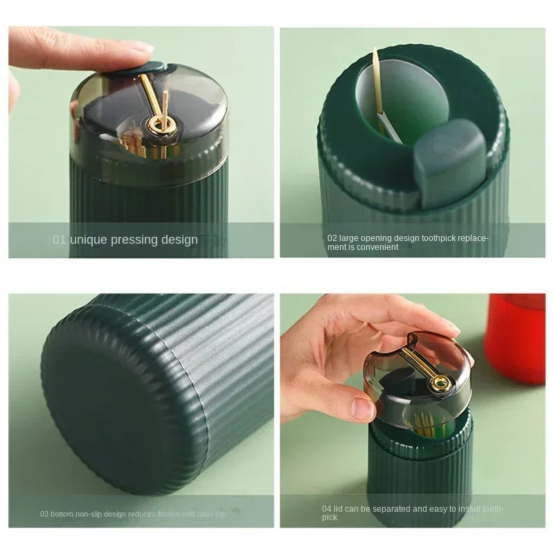 Automatic Pop-Up Toothpick Dispenser - Hygienic Press & Dispense