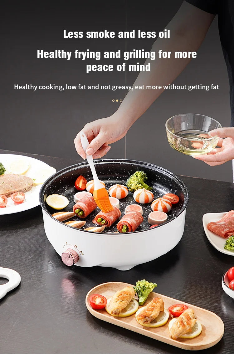 Electric MultiCooker Frying Pan - Non-Stick Barbecue & Cooking Machine