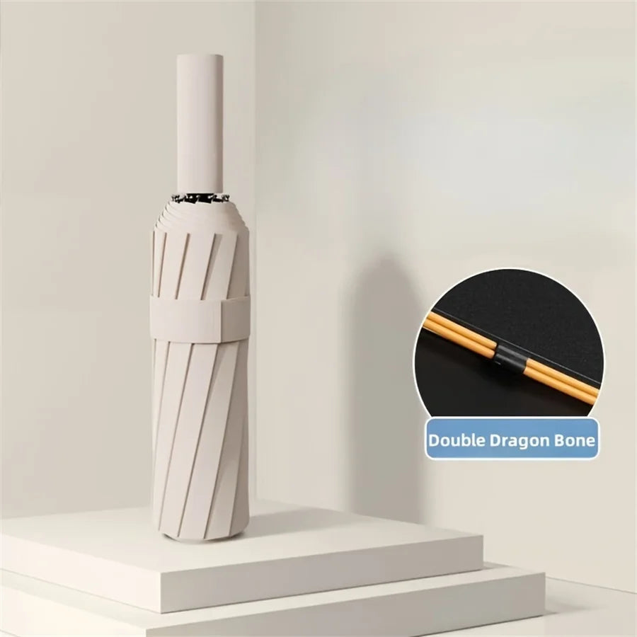 12 Bone Automatic Umbrella - UV Resistant Three Fold Umbrella