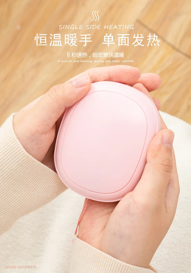 Portable Mini Hand Warmer - USB Rechargeable 3-Level Temperature Control