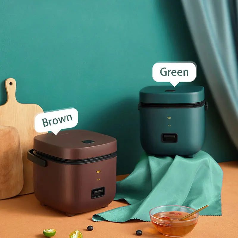 Compact 1.2L Mini Rice Cooker - Perfect for 1-2 People with Steamer Function