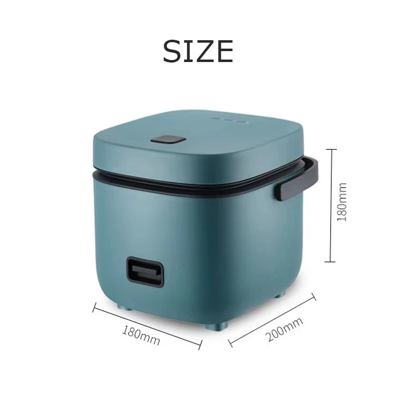 Compact 1.2L Mini Rice Cooker - Perfect for 1-2 People with Steamer Function