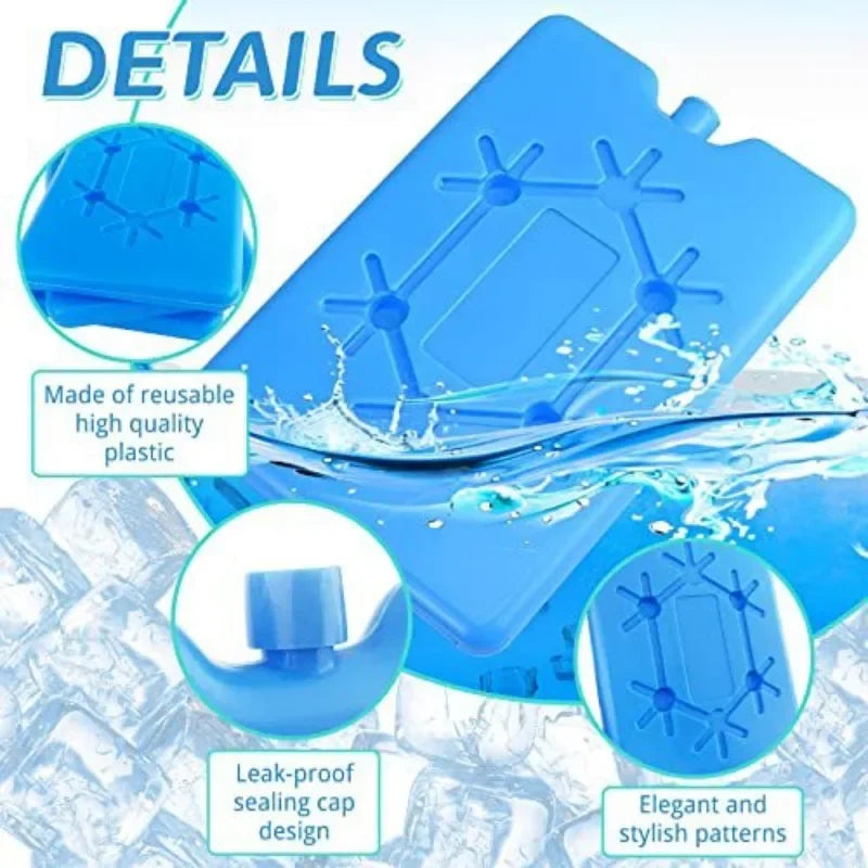 Portable Ice Pack - Reusable Freezer Cooling Pack for Food Storage