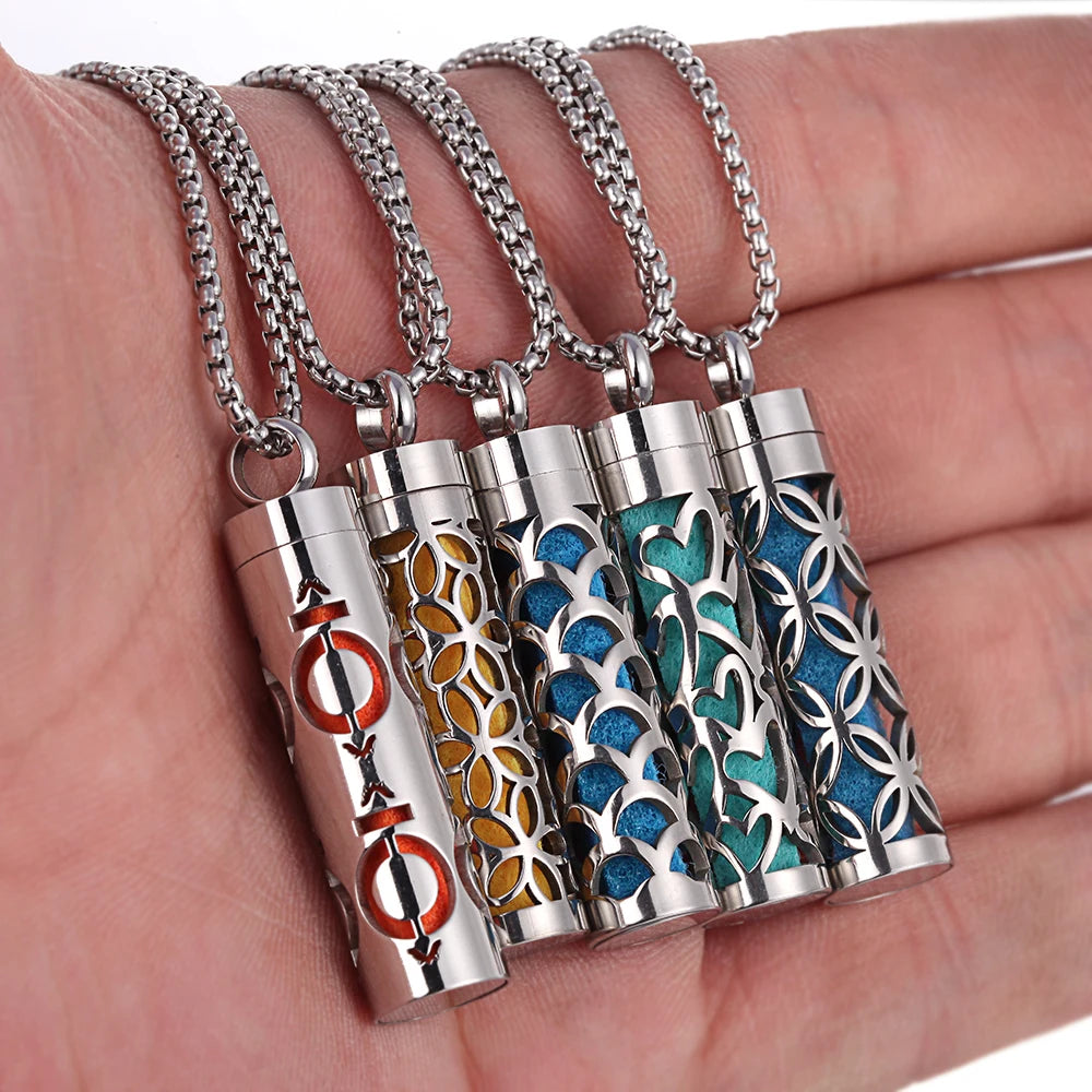 Essential Oil Diffuser Necklace - Stainless Steel Aromatherapy Locket