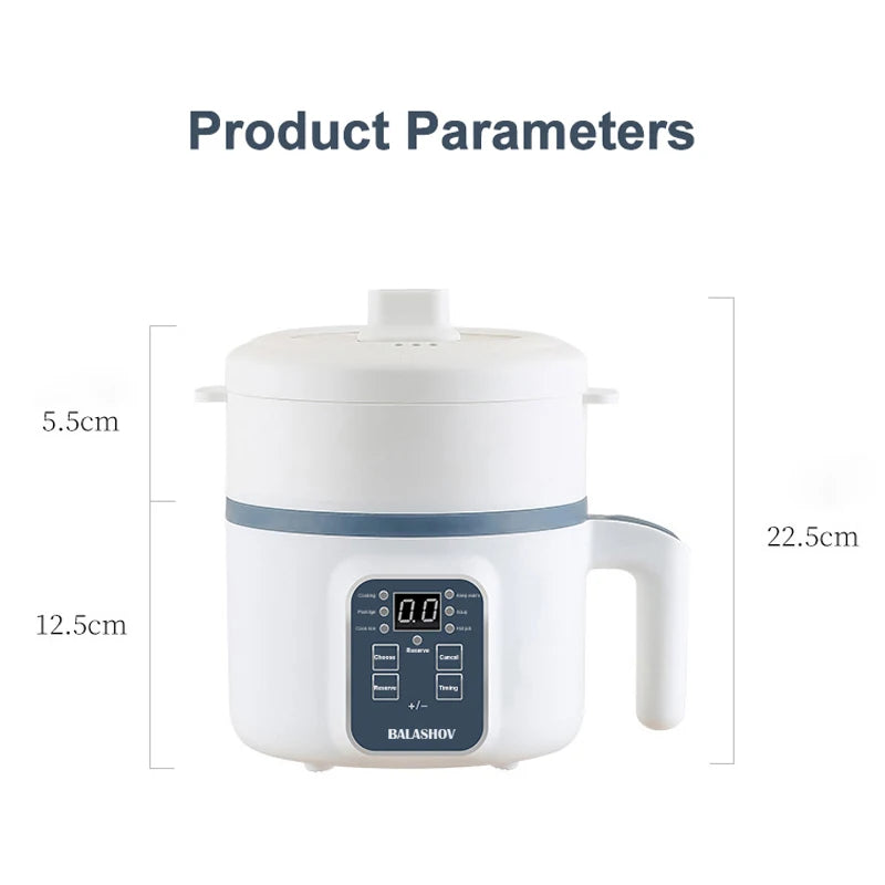 1.7L Electric Rice Cooker - Multi Cooker with Non-Stick Pot