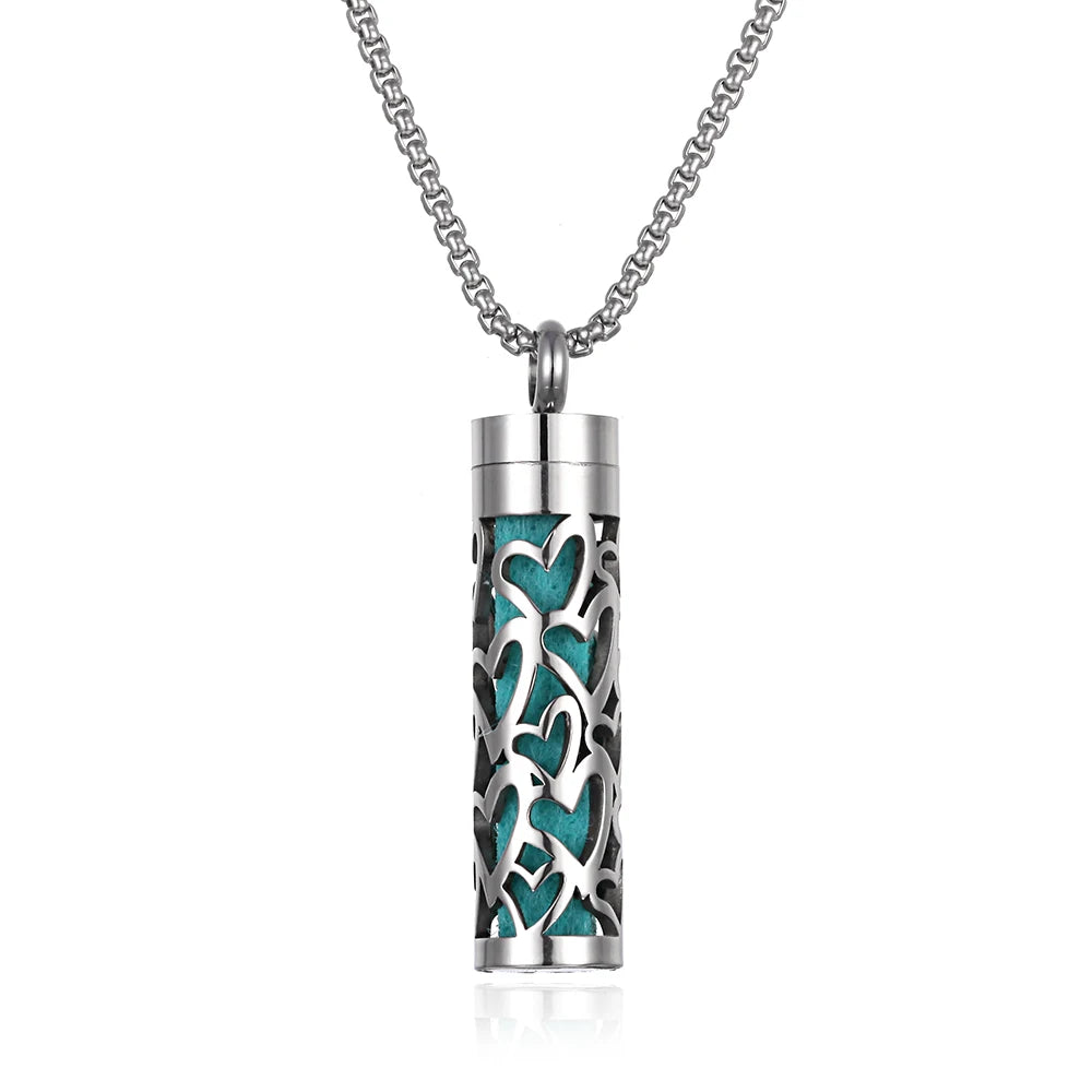 Essential Oil Diffuser Necklace - Stainless Steel Aromatherapy Locket