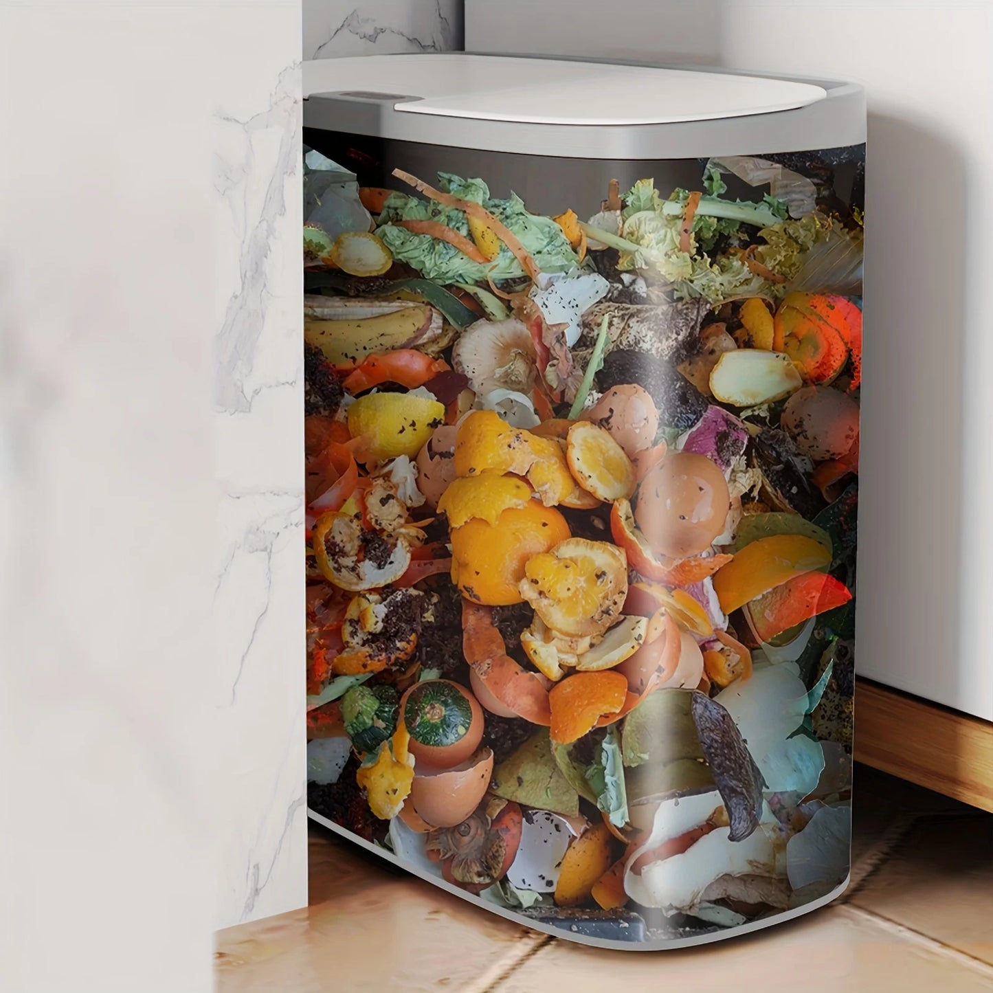 Smart 13L Motion Sensor Trash Can - Touchless Automatic Bin with Lid