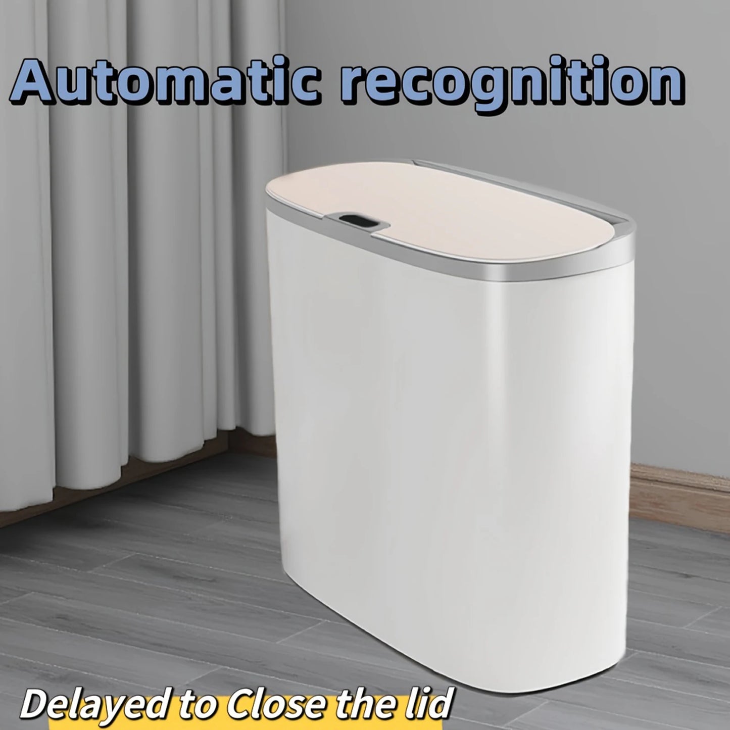 Smart 13L Motion Sensor Trash Can - Touchless Automatic Bin with Lid