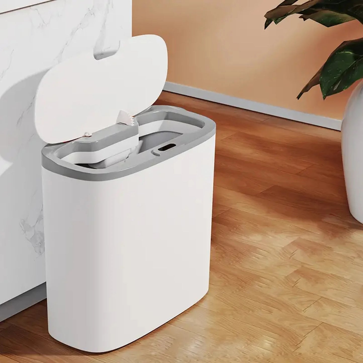 Smart 13L Motion Sensor Trash Can - Touchless Automatic Bin with Lid