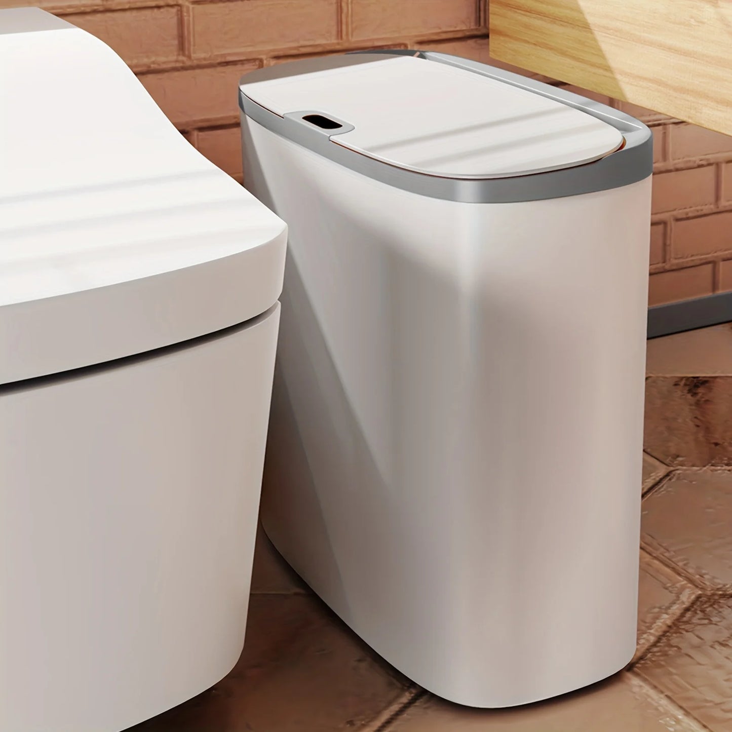 Smart 13L Motion Sensor Trash Can - Touchless Automatic Bin with Lid