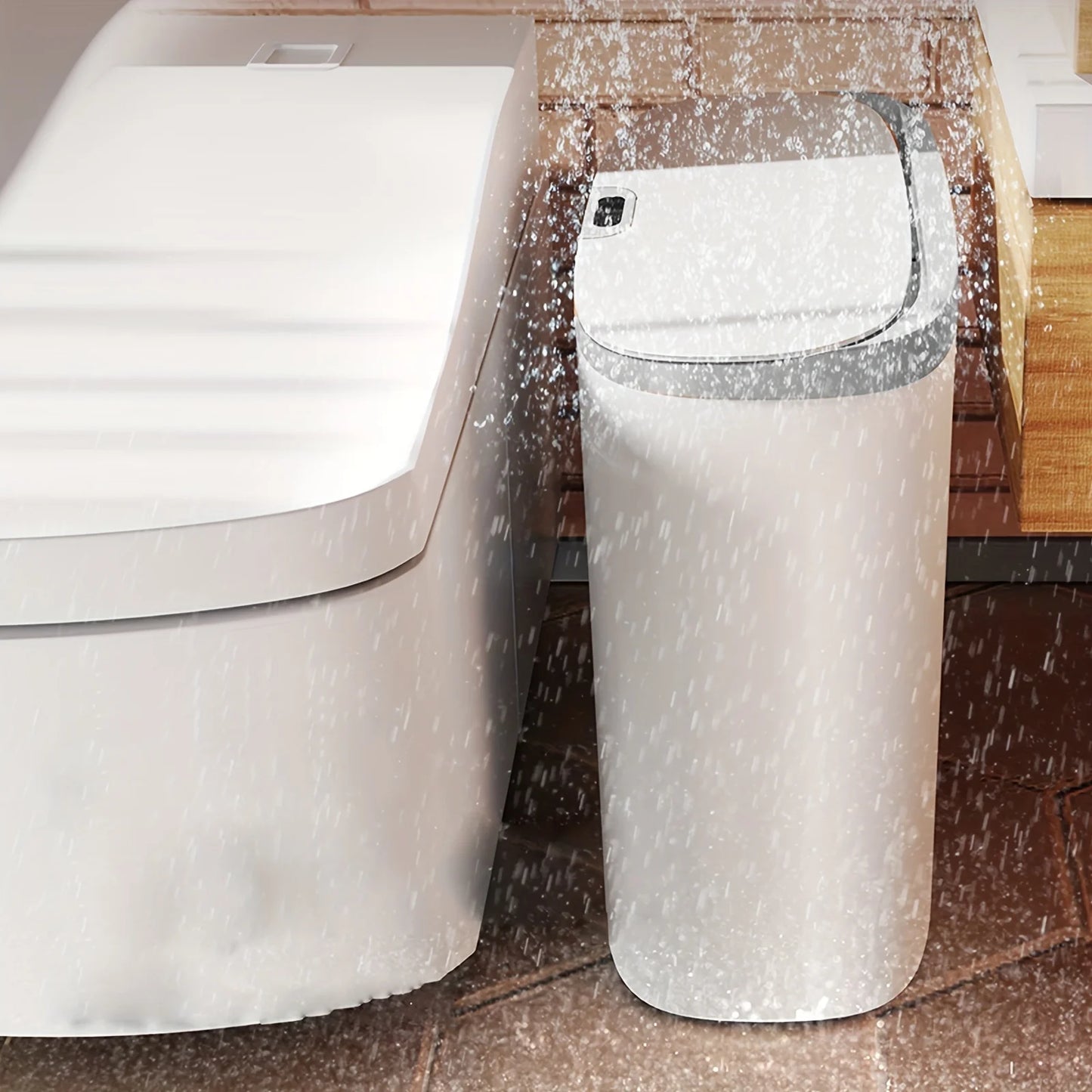Smart 13L Motion Sensor Trash Can - Touchless Automatic Bin with Lid