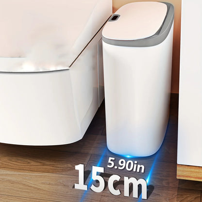 Smart 13L Motion Sensor Trash Can - Touchless Automatic Bin with Lid