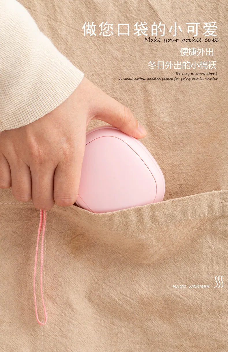 Portable Mini Hand Warmer - USB Rechargeable 3-Level Temperature Control