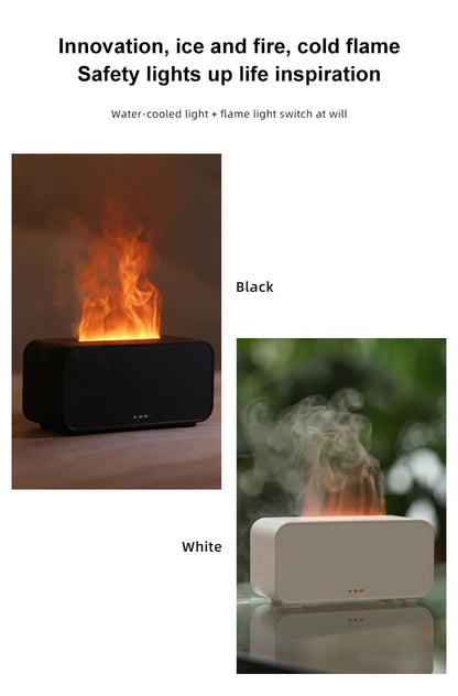 Ultrasonic Essential Oil Diffuser with LED Flame Effect & Timer
