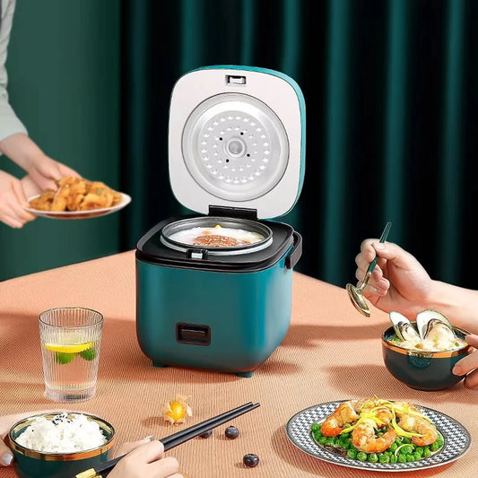 Compact 1.2L Mini Rice Cooker - Perfect for 1-2 People with Steamer Function