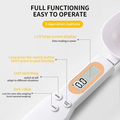 Precision Digital Kitchen Scale 500g - 0.1g Accuracy LCD Spoon Scale