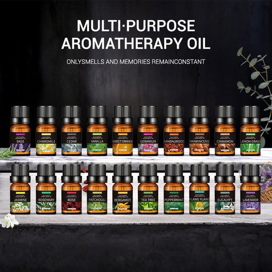 Premium Essential Oil Collection - 20 Scents for Diffusers & Humidifiers