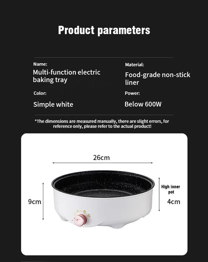 Electric MultiCooker Frying Pan - Non-Stick Barbecue & Cooking Machine