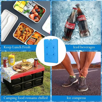 Portable Ice Pack - Reusable Freezer Cooling Pack for Food Storage