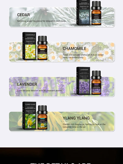 Premium Essential Oil Collection - 20 Scents for Diffusers & Humidifiers