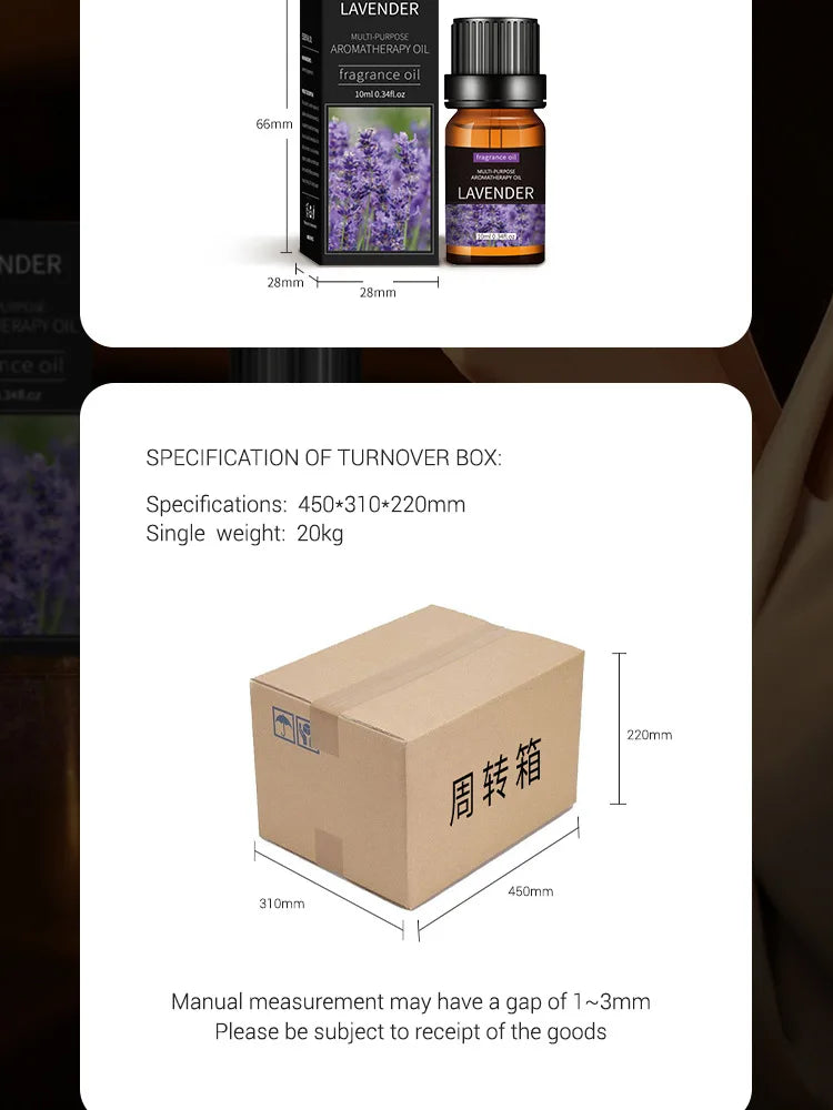 Premium Essential Oil Collection - 20 Scents for Diffusers & Humidifiers
