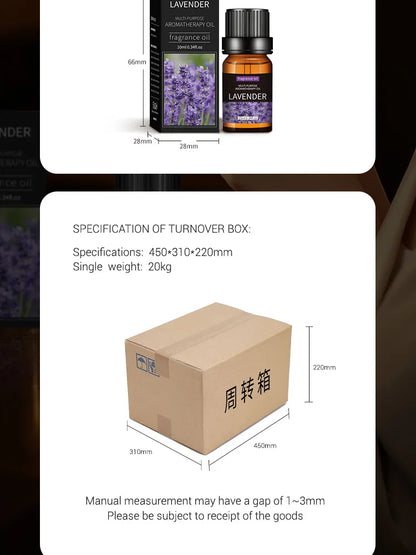 Premium Essential Oil Collection - 20 Scents for Diffusers & Humidifiers