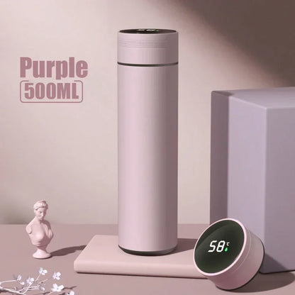 500ML Temperature Display Thermos - Stainless Steel Vacuum Insulated Cup