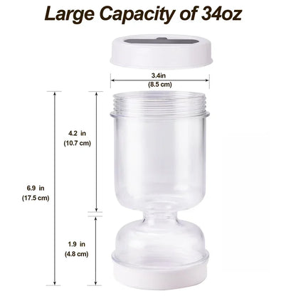Flippable Olive Pickle Strainer Jar - Mess-Free Kitchen Storage