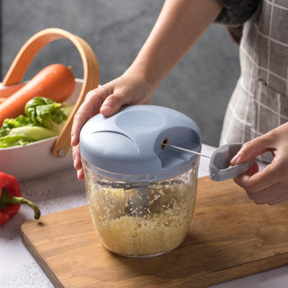 Multi-Function Manual Food Chopper - Meat Mincer & Garlic Press 500/900ml