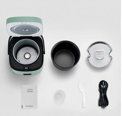 Compact 1.2L Mini Rice Cooker - Perfect for 1-2 People with Steamer Function