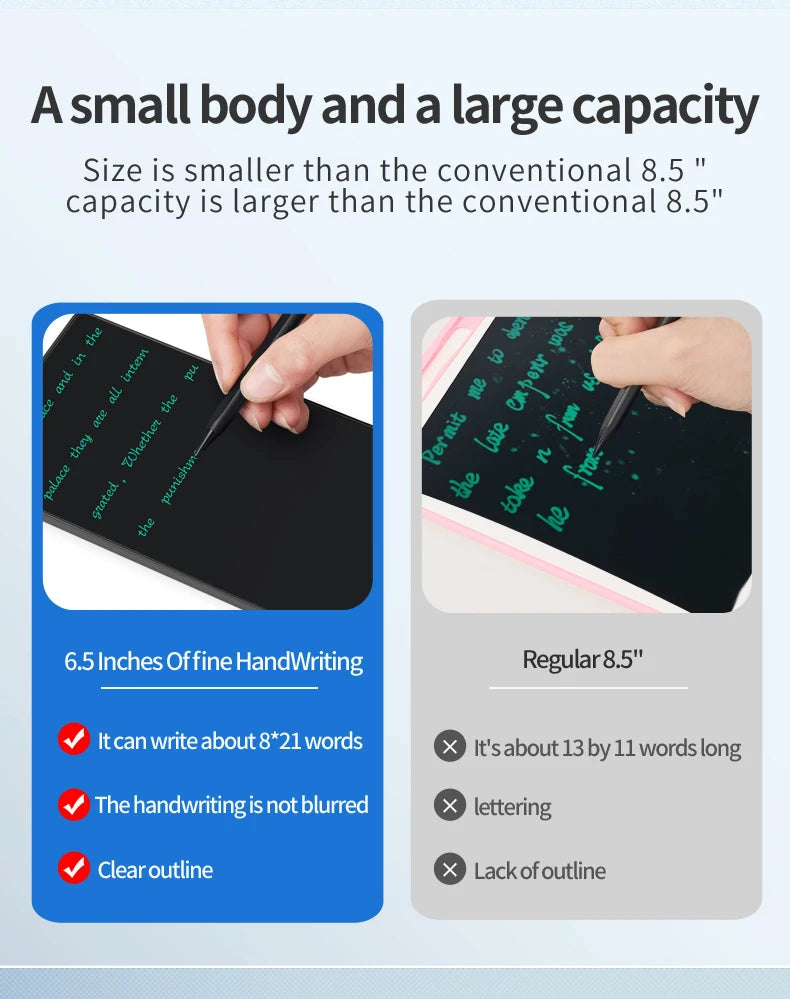LCD Writing Tablet 6.5 Inch - Digital Drawing Board for Kids & Adults