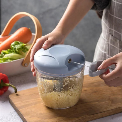 Multi-Function Manual Food Chopper - Meat Mincer & Garlic Press 500/900ml