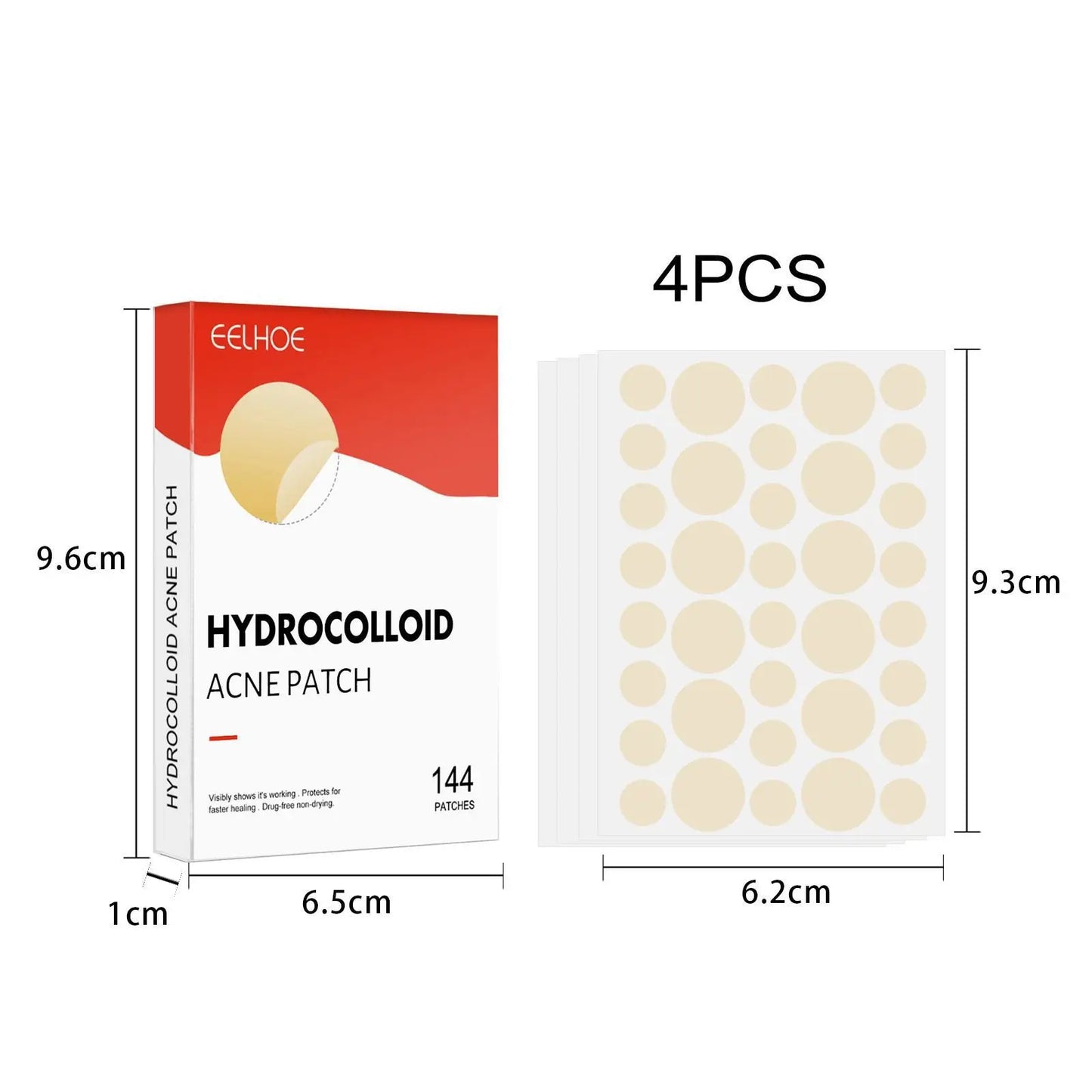 Hydrocolloid Acne Patches - Invisible Pimple Repair Patches
