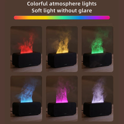 Ultrasonic Essential Oil Diffuser with LED Flame Effect & Timer