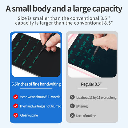 LCD Writing Tablet 6.5 Inch - Digital Drawing Board for Kids & Adults