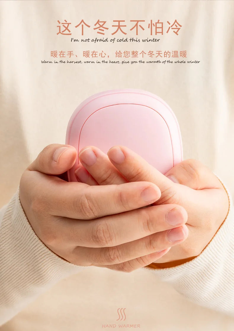Portable Mini Hand Warmer - USB Rechargeable 3-Level Temperature Control