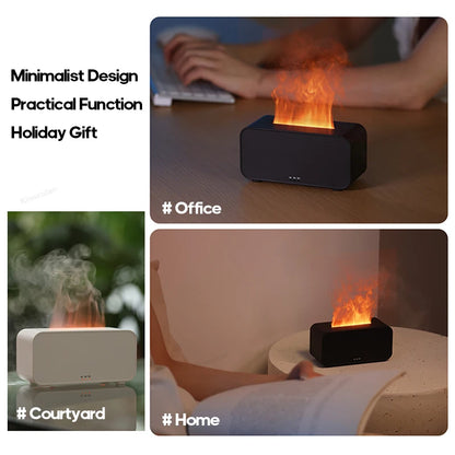 Ultrasonic Essential Oil Diffuser with LED Flame Effect & Timer
